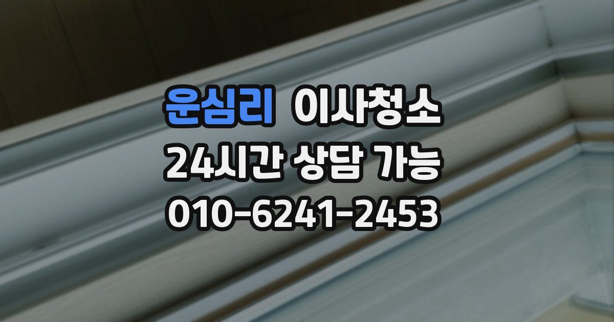 운심리 입주청소