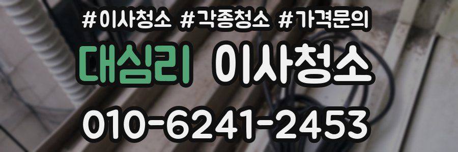 대심리 이사청소