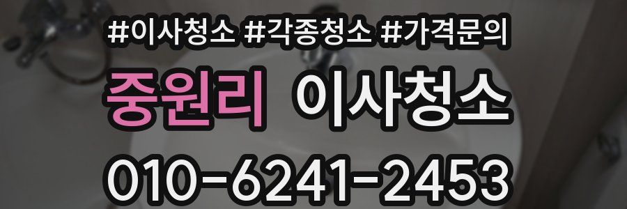 중원리 이사청소