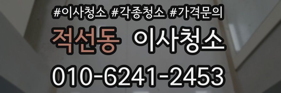 적선동 이사청소