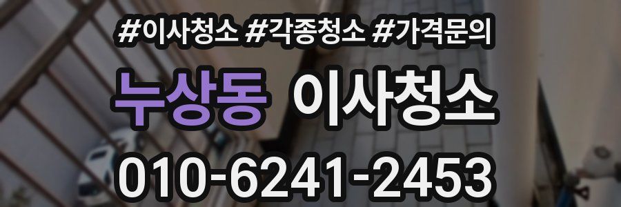 누상동 이사청소
