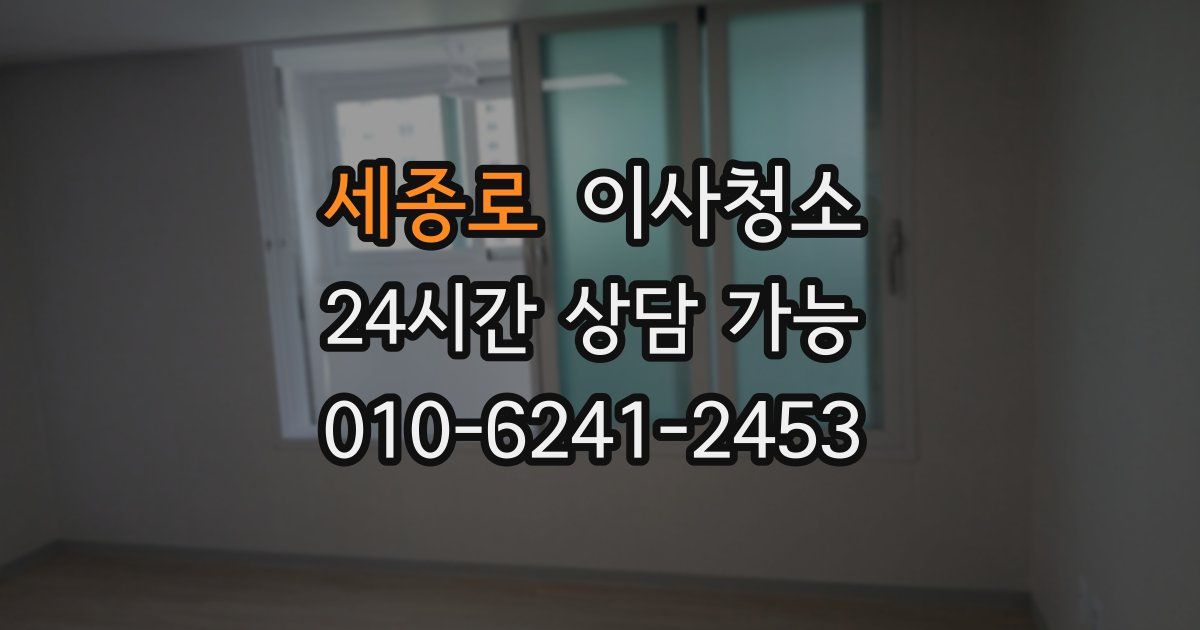 세종로 입주청소