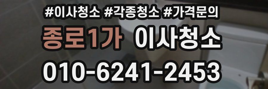 종로1가 이사청소