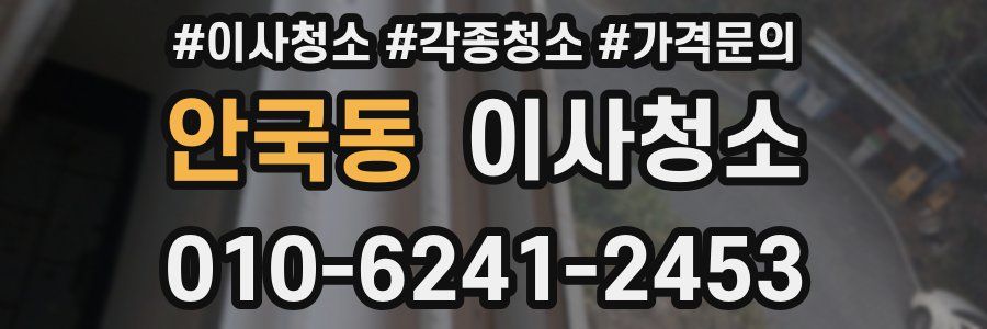 안국동 이사청소