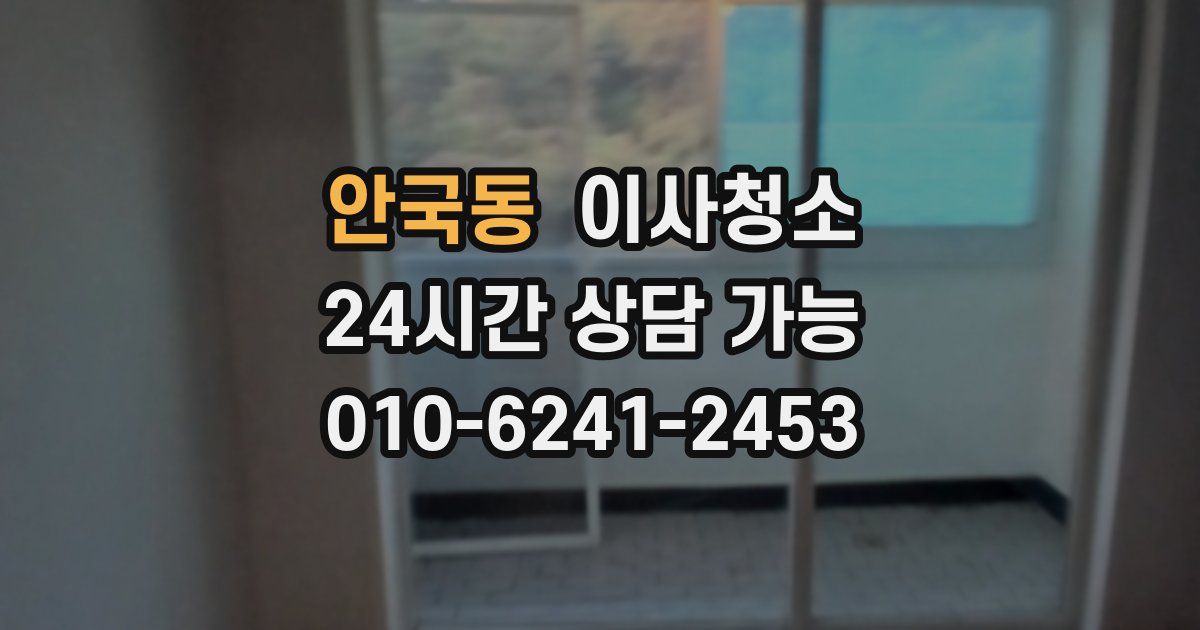 안국동 입주청소