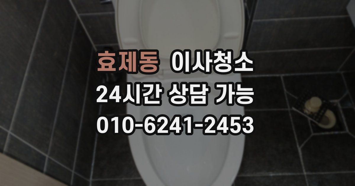 효제동 입주청소