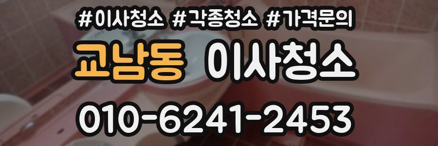 교남동 이사청소