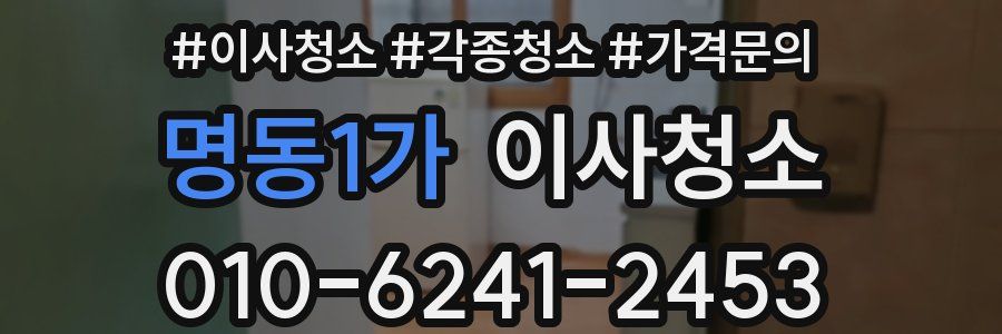 명동1가 이사청소