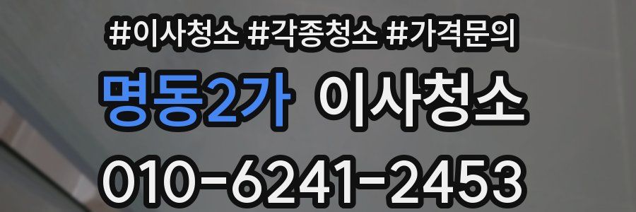 명동2가 이사청소