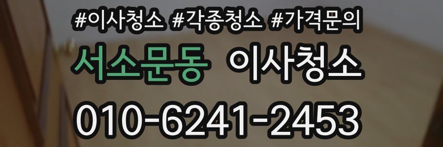 서소문동 이사청소