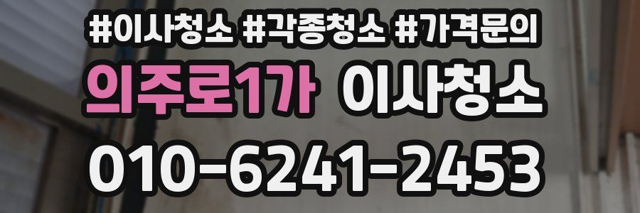 의주로1가 이사청소