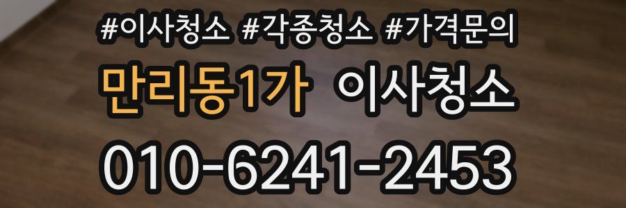 만리동1가 이사청소