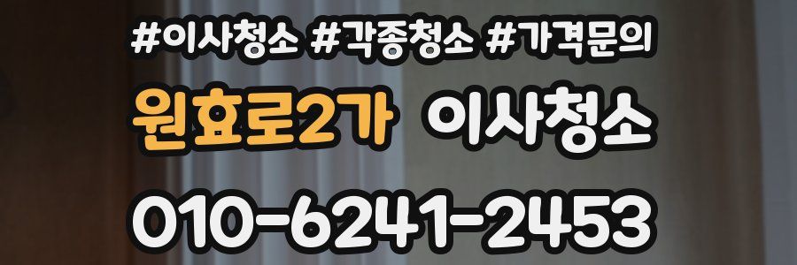 원효로2가 이사청소