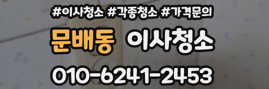 문배동 이사청소