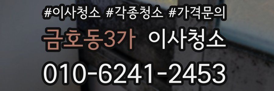 금호동3가 이사청소