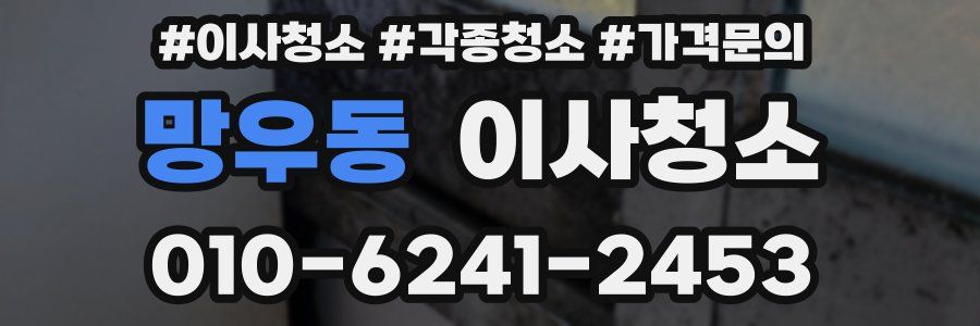 망우동 이사청소