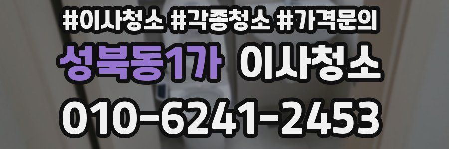성북동1가 이사청소
