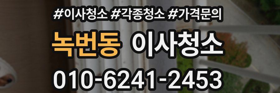 녹번동 이사청소