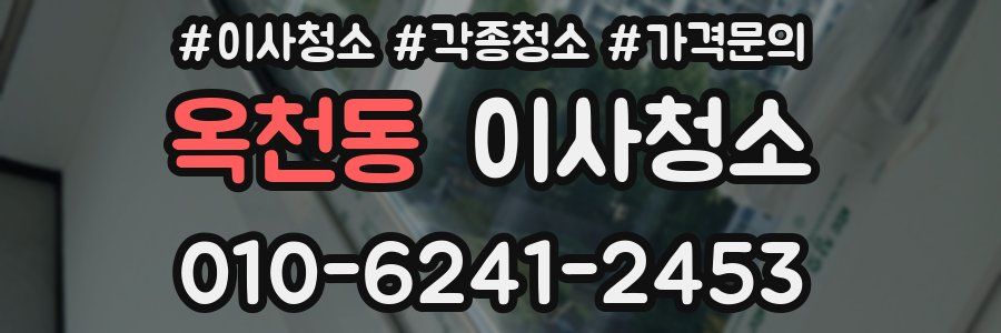 옥천동 이사청소