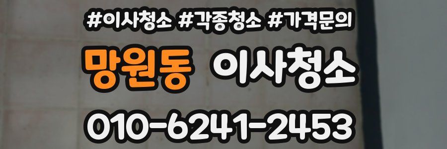 망원동 이사청소