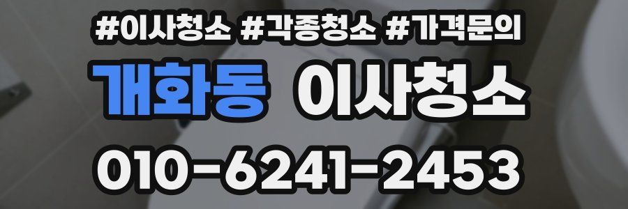 개화동 이사청소