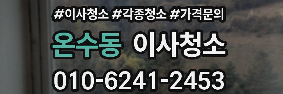 온수동 이사청소