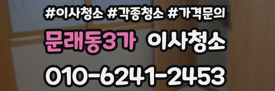 문래동3가 이사청소