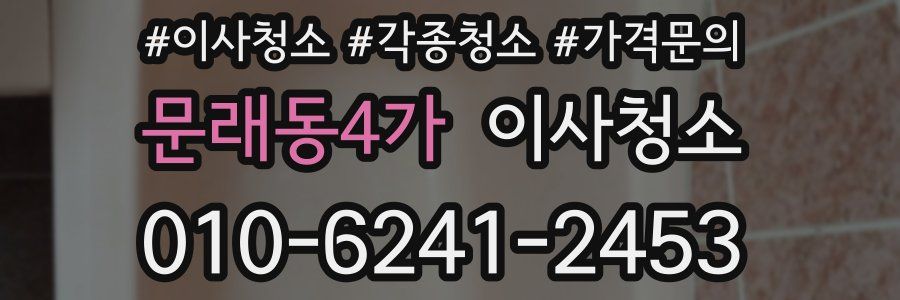 문래동4가 이사청소