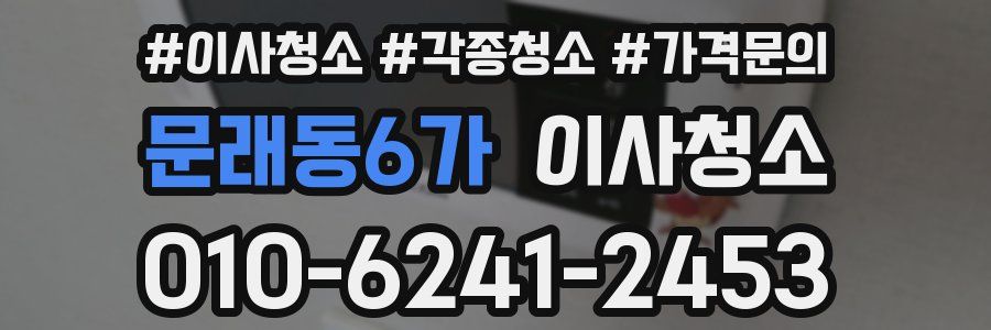 문래동6가 이사청소