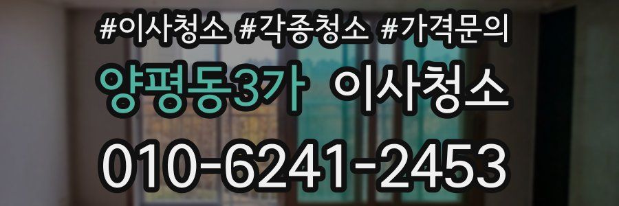 양평동3가 이사청소