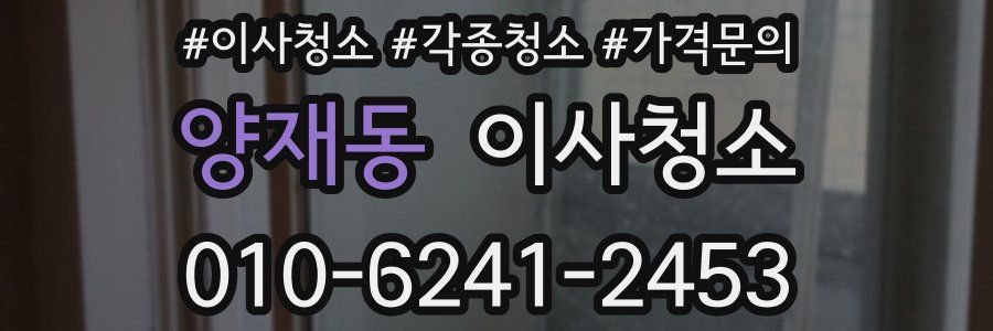 양재동 이사청소