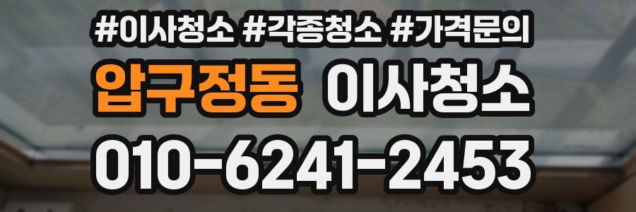 압구정동 이사청소