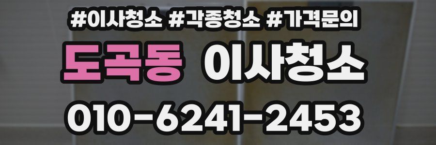 도곡동 이사청소