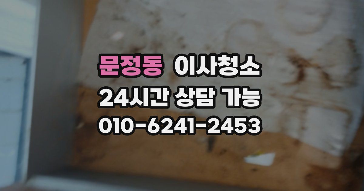 문정동 입주청소