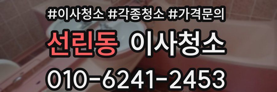 선린동 이사청소