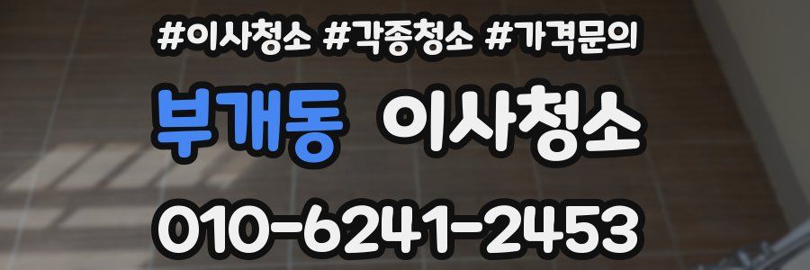 부개동 이사청소