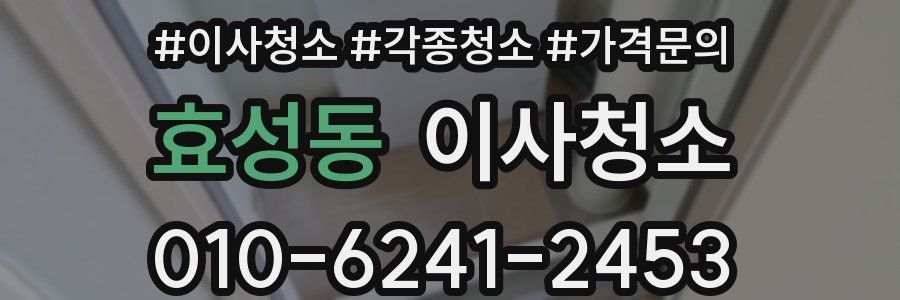 효성동 이사청소