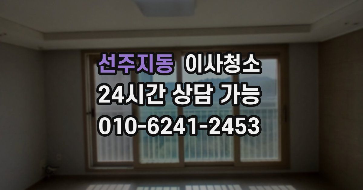 선주지동 입주청소