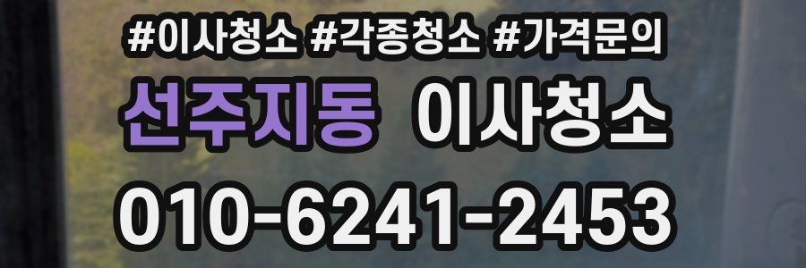 선주지동 이사청소