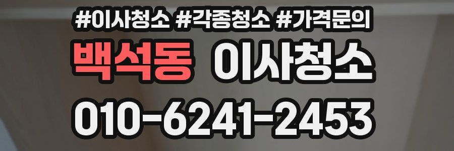 백석동 이사청소