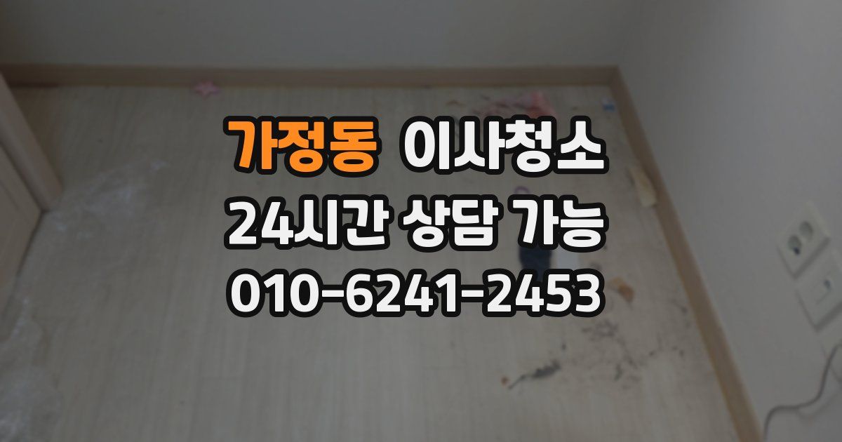 가정동 입주청소