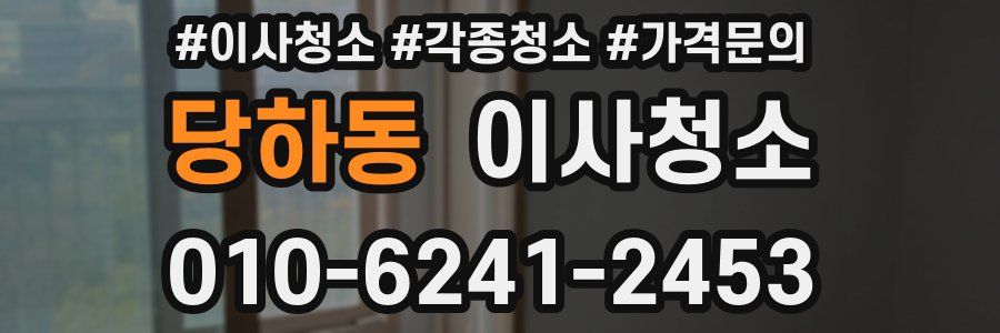 당하동 이사청소