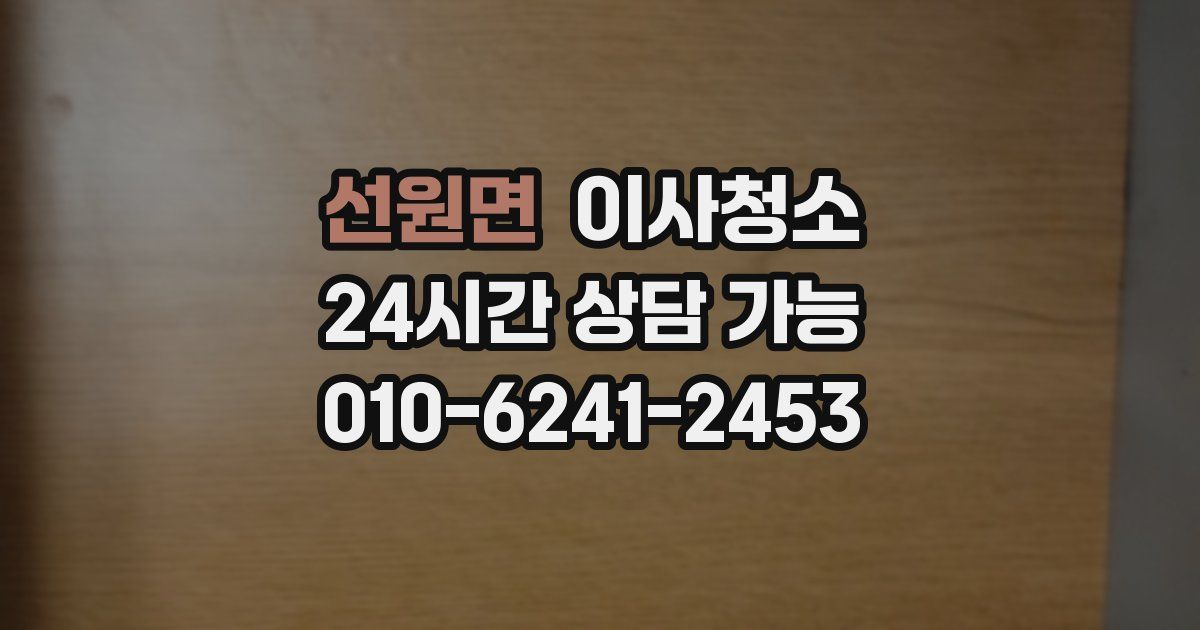 선원면 입주청소