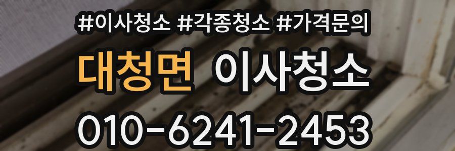 대청면 이사청소