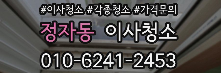 정자동 이사청소