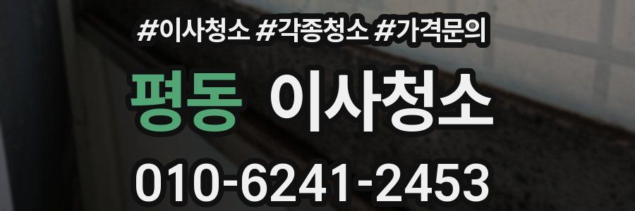 평동 이사청소