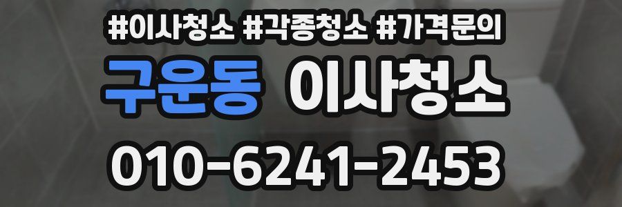 구운동 이사청소