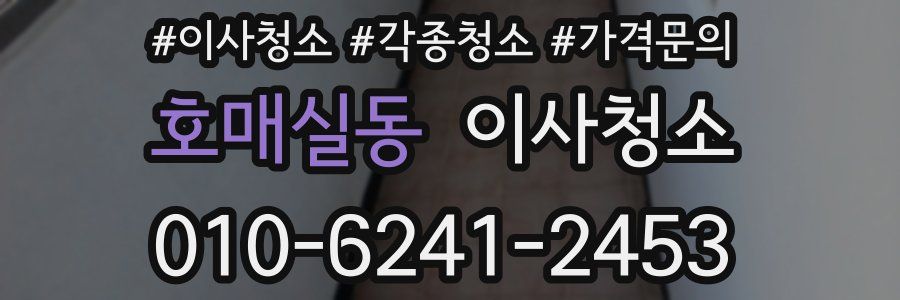 호매실동 이사청소