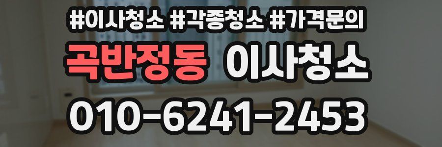 곡반정동 이사청소