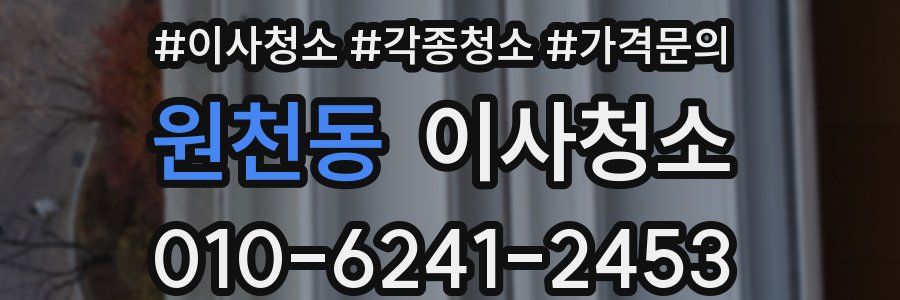 원천동 이사청소